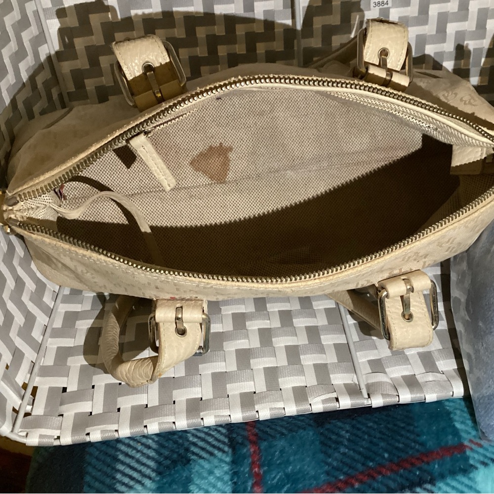 Y2K Dooney & Bourke Beige Logo Canvas Bag Casual Purse - Picture 13 of 14